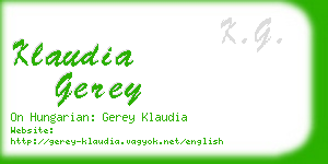 klaudia gerey business card